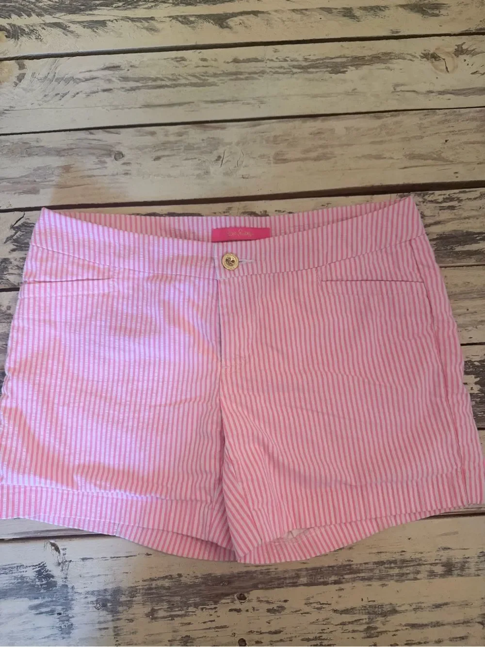 Lilly Pulitzer Kelly Seersucker Pink Tropics Shorts